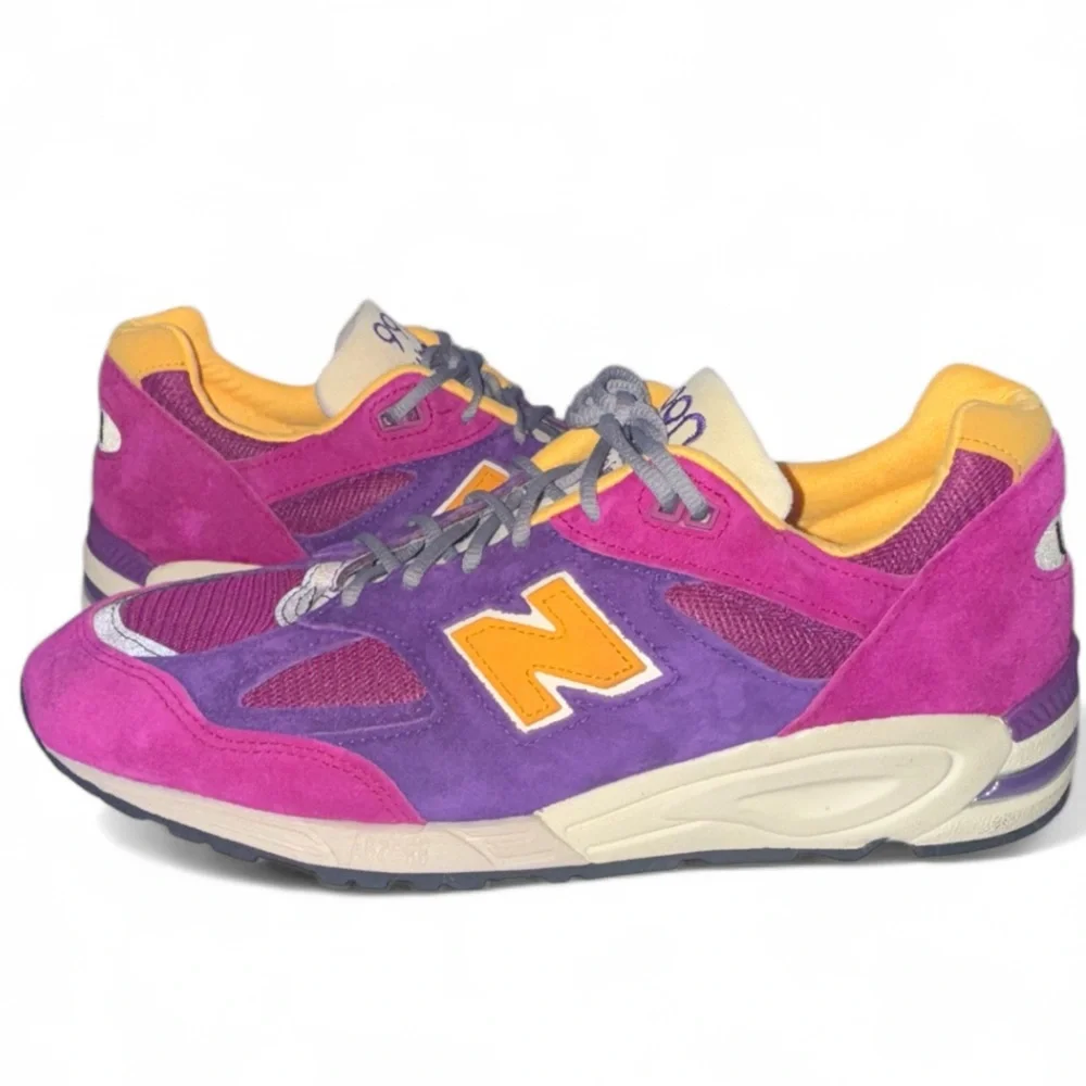 Teddy Santis x New Balance 990v2 Made in USA 'Purple Yellow' - Picture 2 of 9